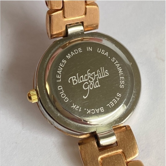 BlackHills Gold Watch Rose Gold‎ Band Pink Green Leaves Black Hills Womens main image 2